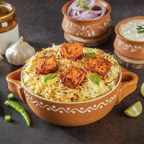 Paneer tikka biryani